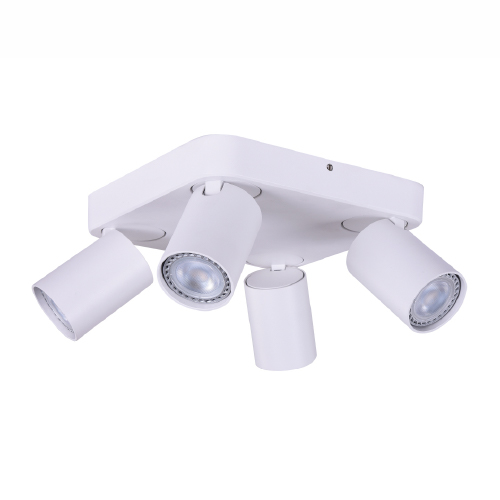 APLIQUE CUAD KATHARO IV ALUMINIO 4 LUCES GU10 BLANCO 21x21CM